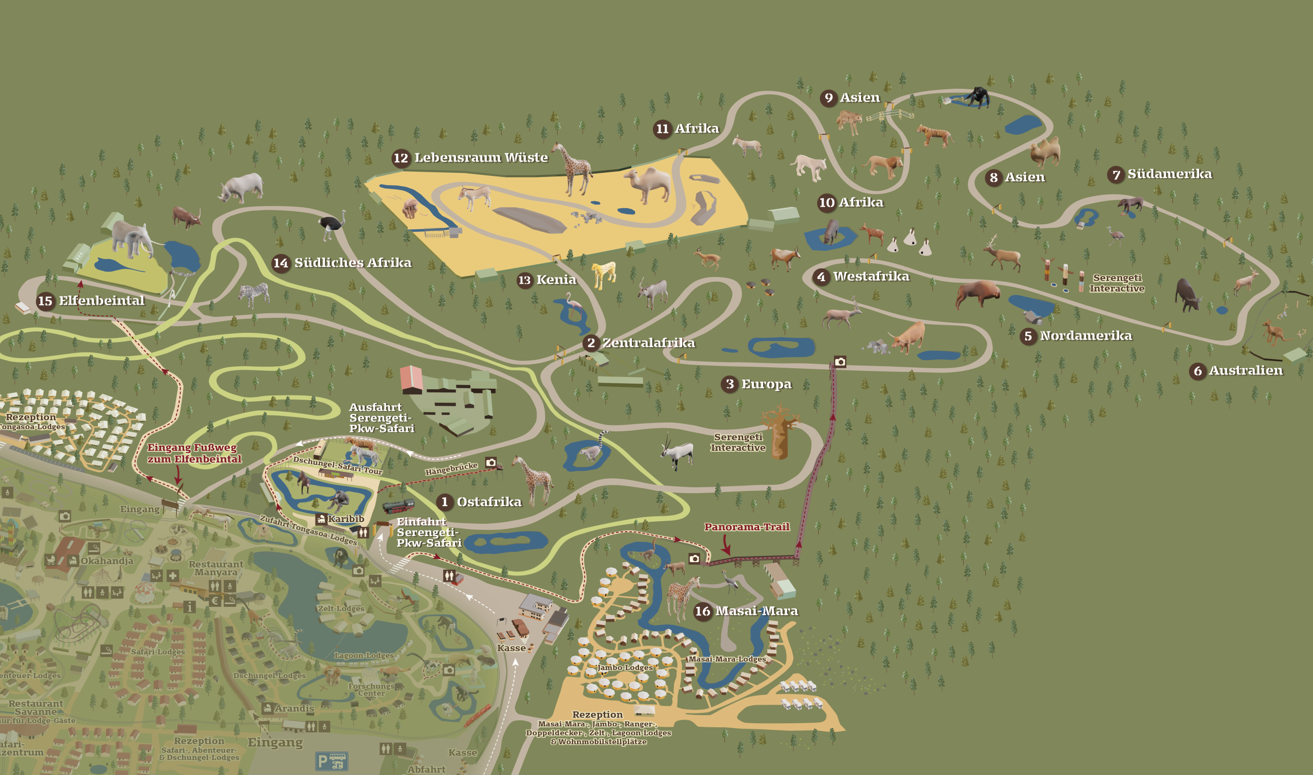 Parkplan Tierpark