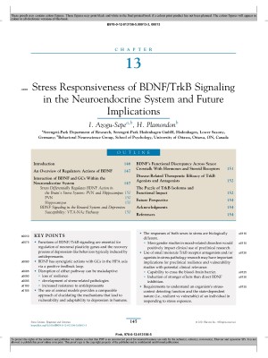 Stress Responsiveness of BDNFTrkB Signaling in the Neuroendocrine System and Future Implications